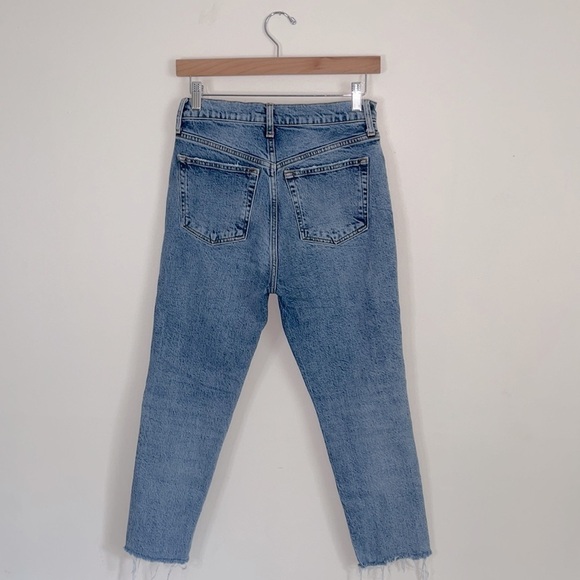 Free People Button Fly Distressed Raw Hem Jeans - Picture 2 of 7